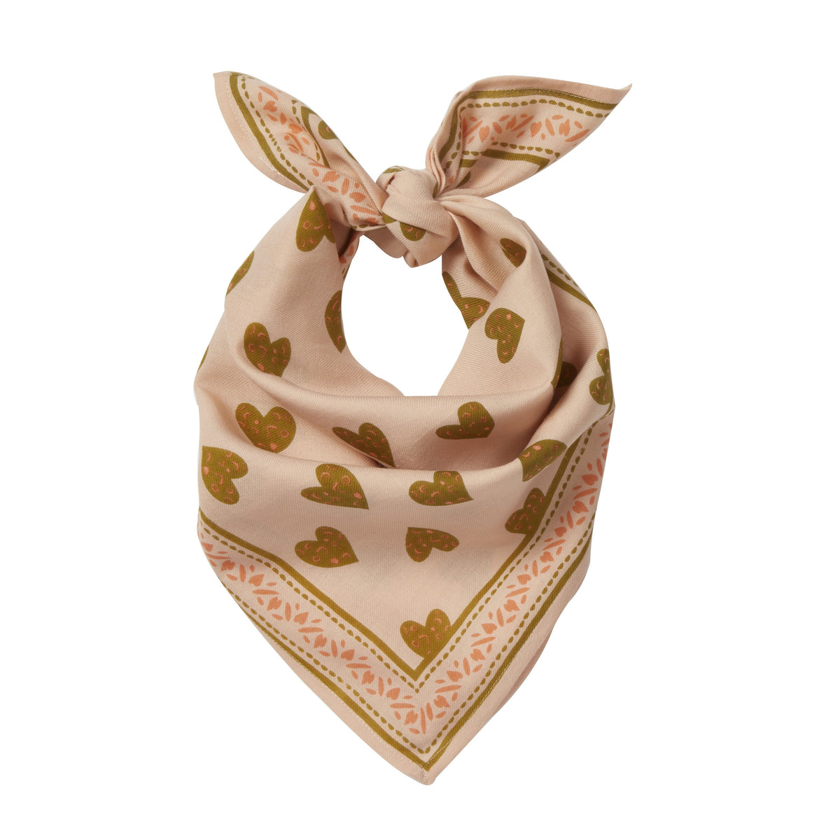 Petit Foulard Indien Cœur Sauvage Rose - Bonheur du Jour